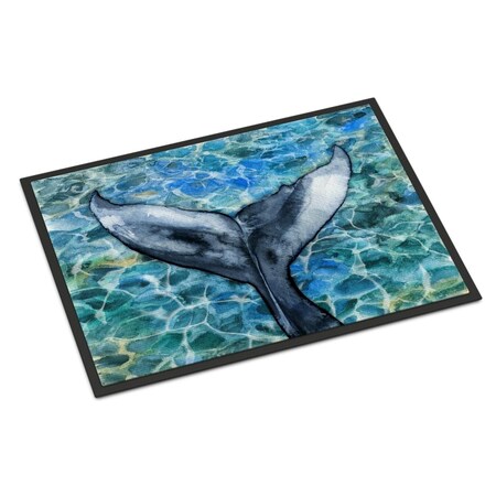 Carolines Treasures 24 x 36 in. Whale Tail Indoor or Outdoor Mat BB5337JMAT